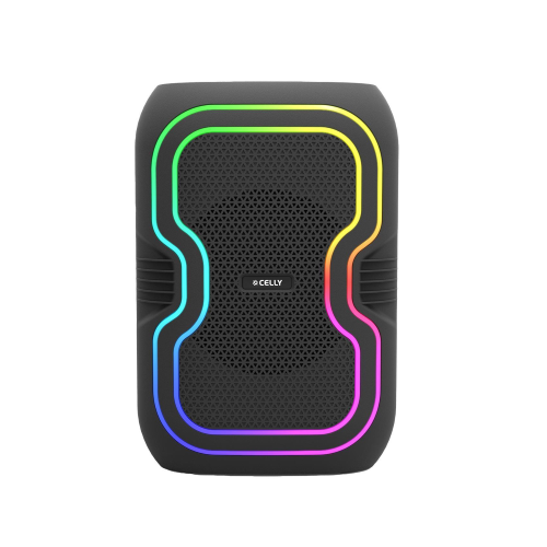CELLY PARTY SPEAKER WIRELESS 12 W TWS PER COLLEGARE DUE DISPOSITIVI LUCI LED RGB BASS BOOSTED NERO